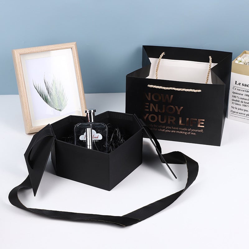 Heart-Shaped Ribbon Flower Box Wedding Favor Proposal Rose Gift Box Bowknot Packaging Box Ins-Style Gift - Image 1